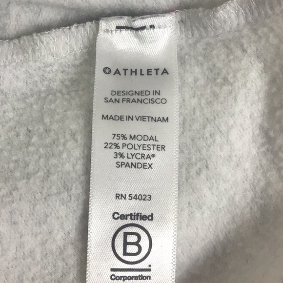 ATHLETA Purana Wrap Sweatshirt CYA Yoga Studio Soft Light Heather Gray Women’s L - Picture 7 of 8